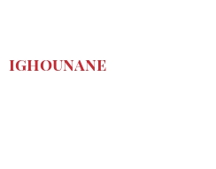 Fromages du monde - Ighounane