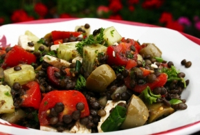 Receita Salades de lentilles à l'athénienne à la Feta