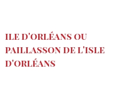 दुनिया भर के चीज - Ile d'Orléans ou paillasson de l'isle d'Orléans