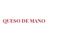 Queijos do Mundo - Queso de mano