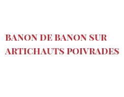 Rezept Banon de Banon sur artichauts poivrades