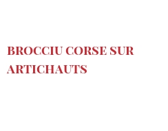 Receita Brocciu Corse sur artichauts