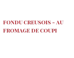 Recipe Fondu Creusois - au fromage de Coupi