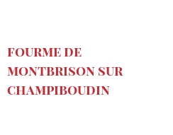 Ricetta  Fourme de Montbrison sur Champiboudin