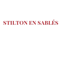 Recept Stilton en sablés