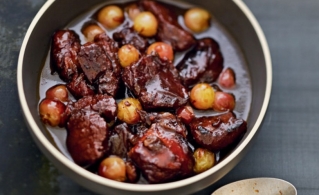 Receta Joue de boeuf, Fourme d'Ambert, lentilles du puy