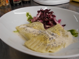 Recette Sainte-Maure-de-Touraine en ravioles de boeuf