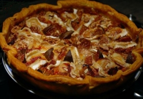 Rezept Chaource et figues en tarte fine