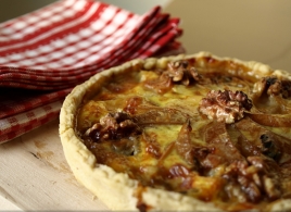 Recept Fourme d'Ambert et poires en tarte fine 