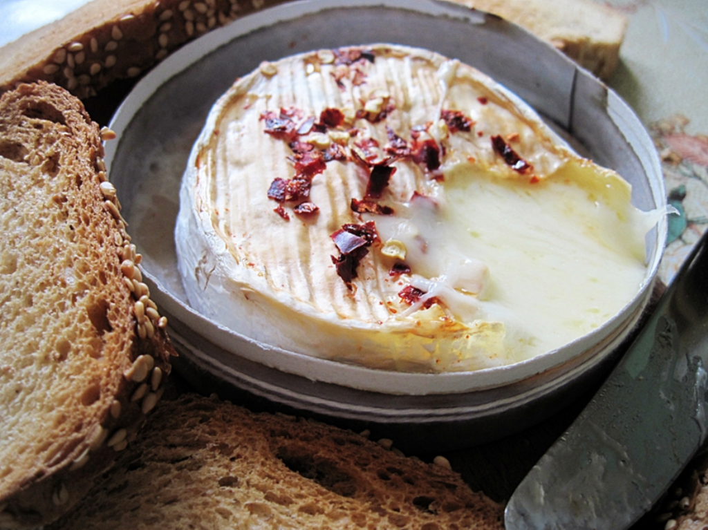 Camembert en fondue Normande