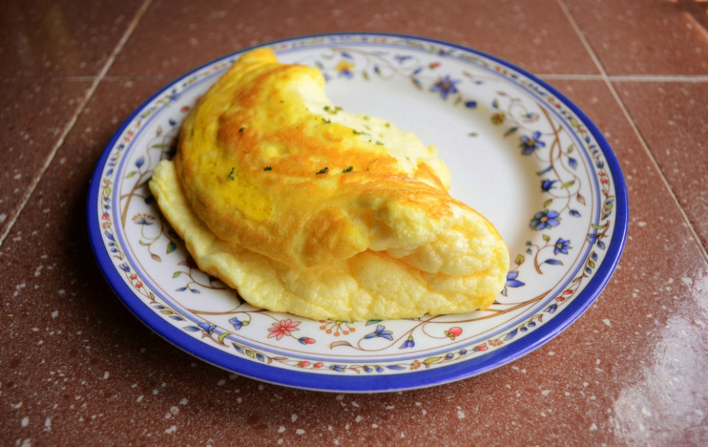 Roquefort en omelette soufflée