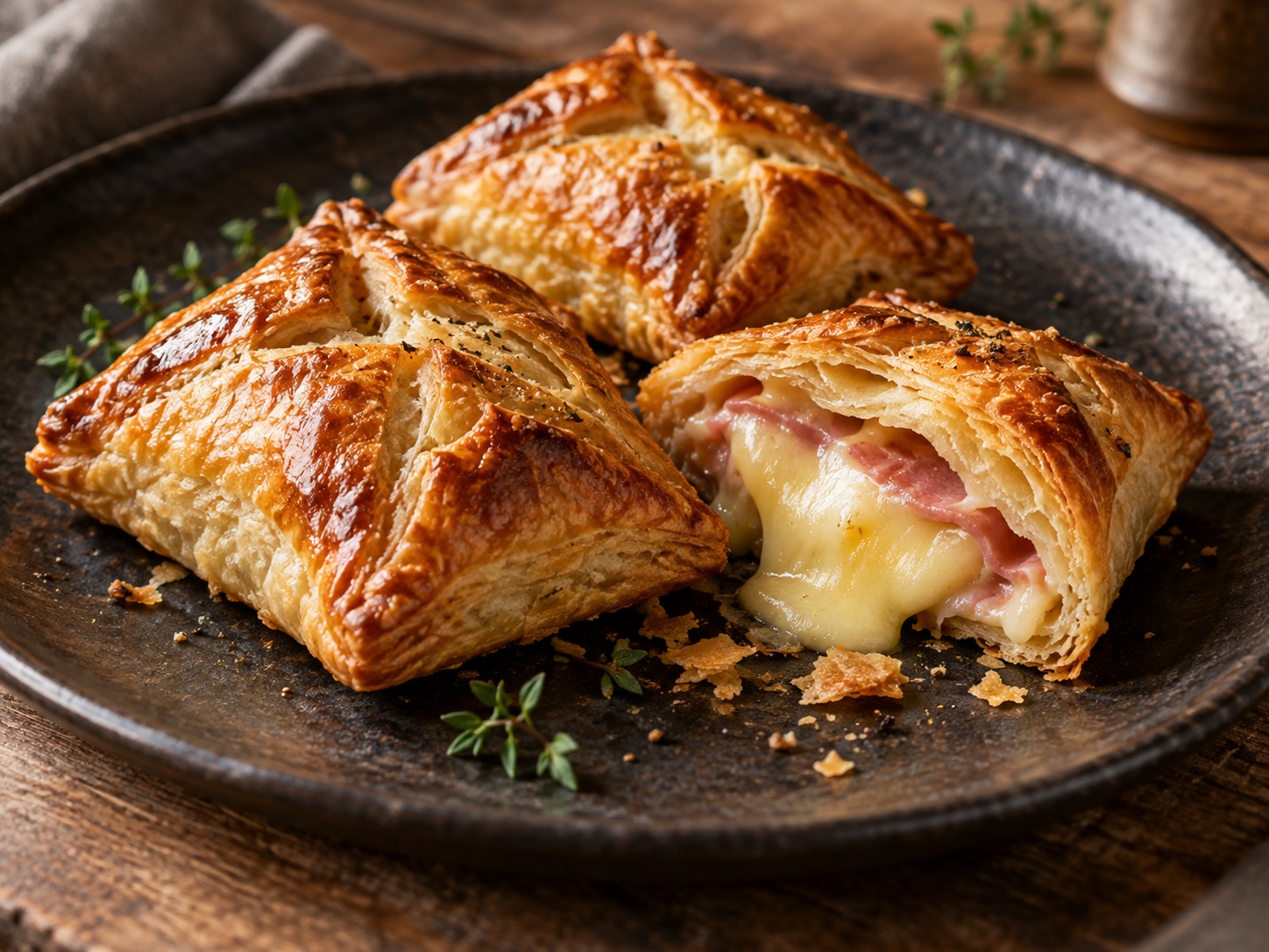 Comté et jambon en friands