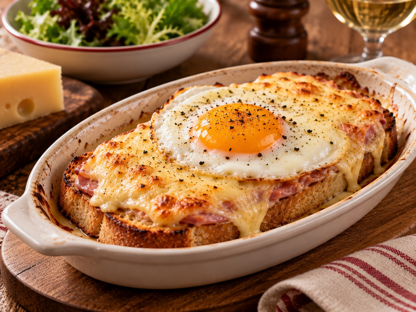 Croûte au fromage trois étages – au Gruyère
