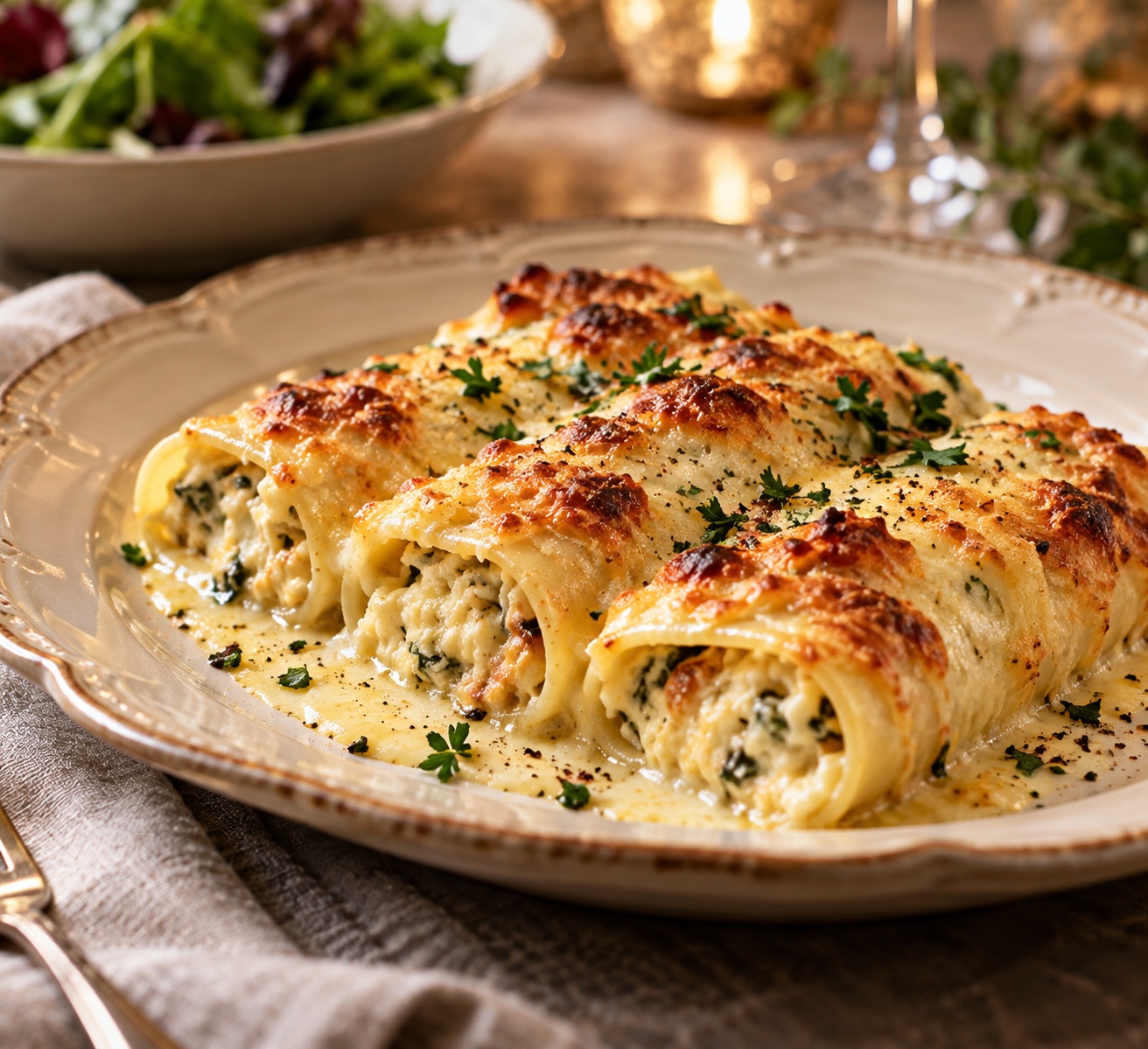Macaronis farcis – au Gruyère et Parmesan