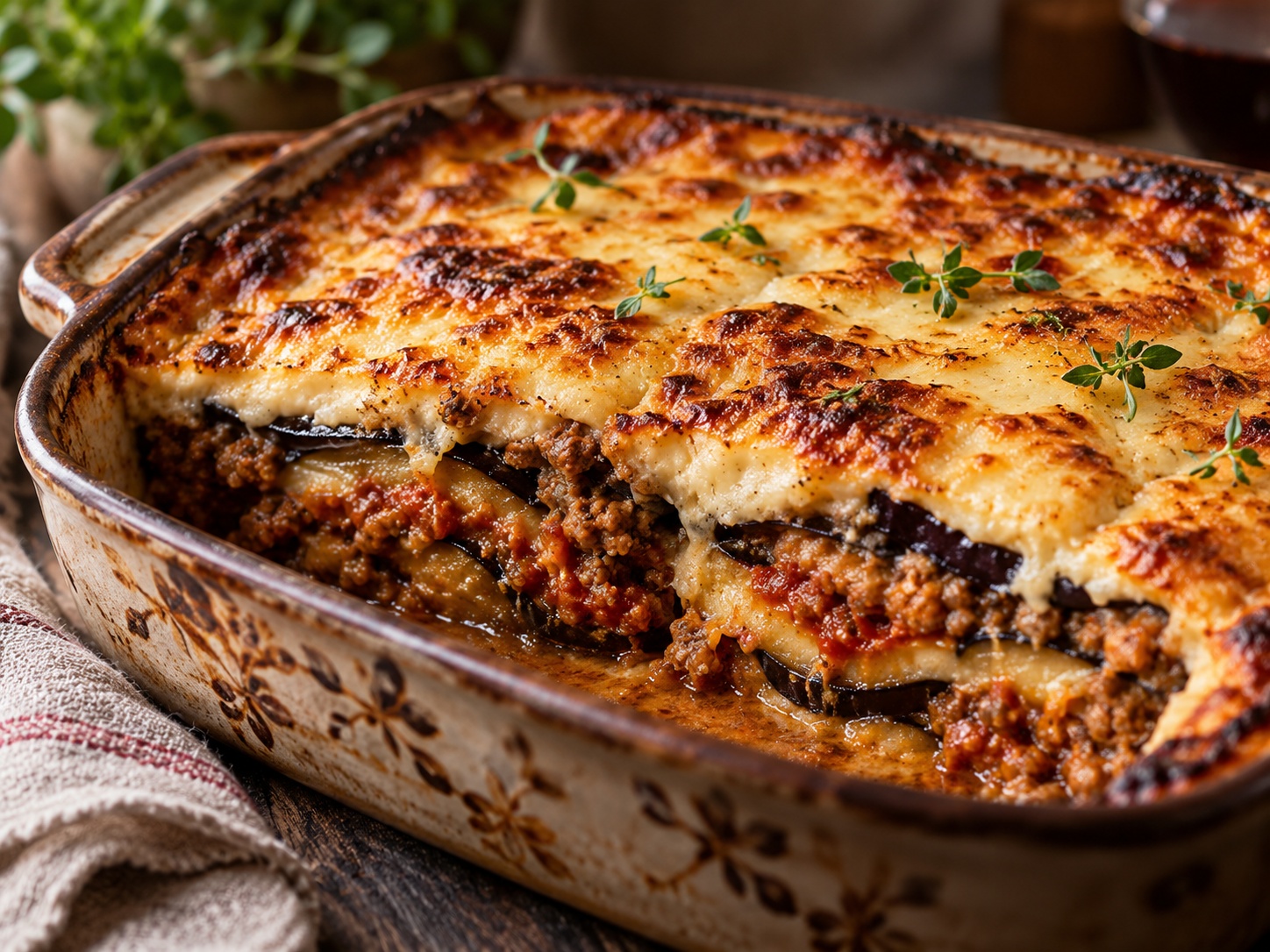 Moussaka au Parmesan ou Kashkaval