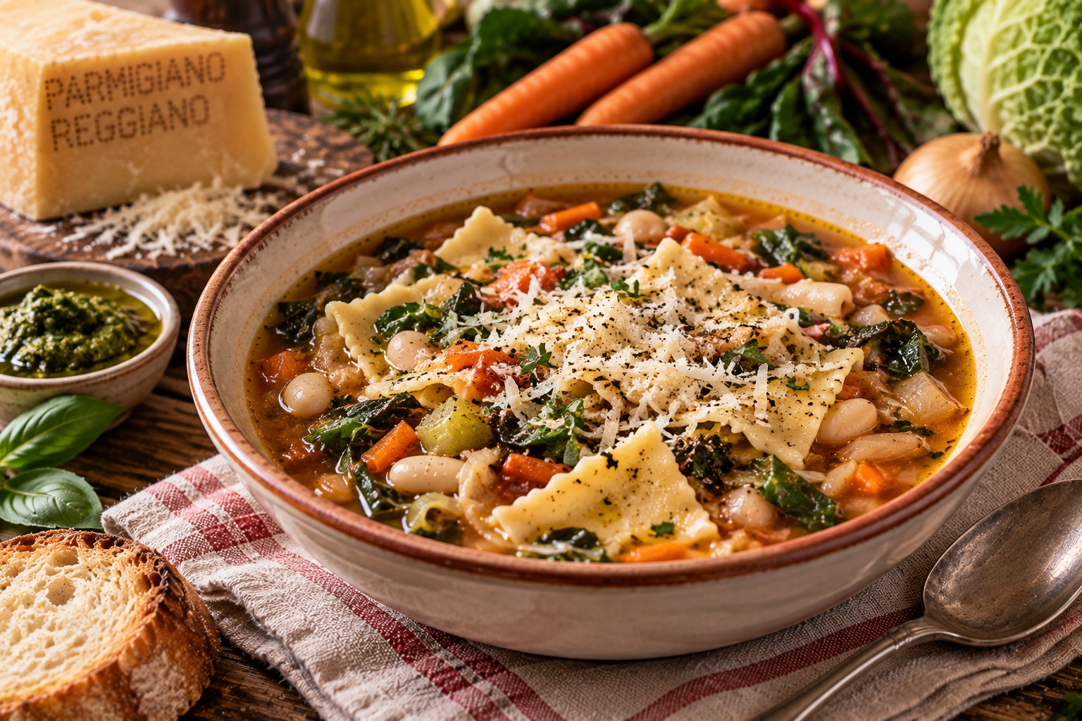 Potage à la génoise au Parmigiano Reggiano
