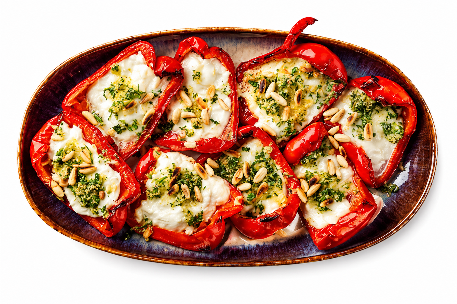 Burrata et peperoncini farcis