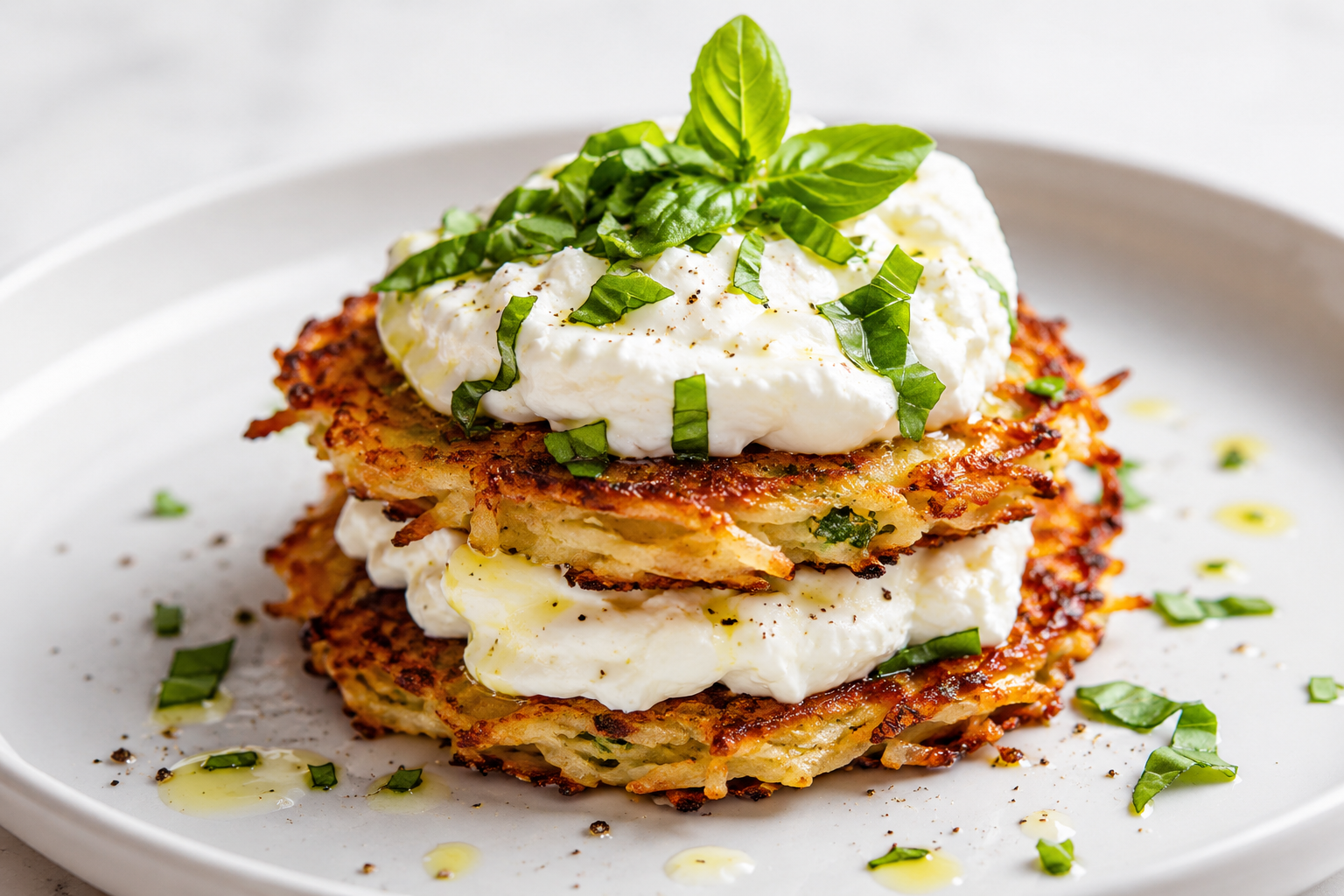 Burrata et rostis de céleri