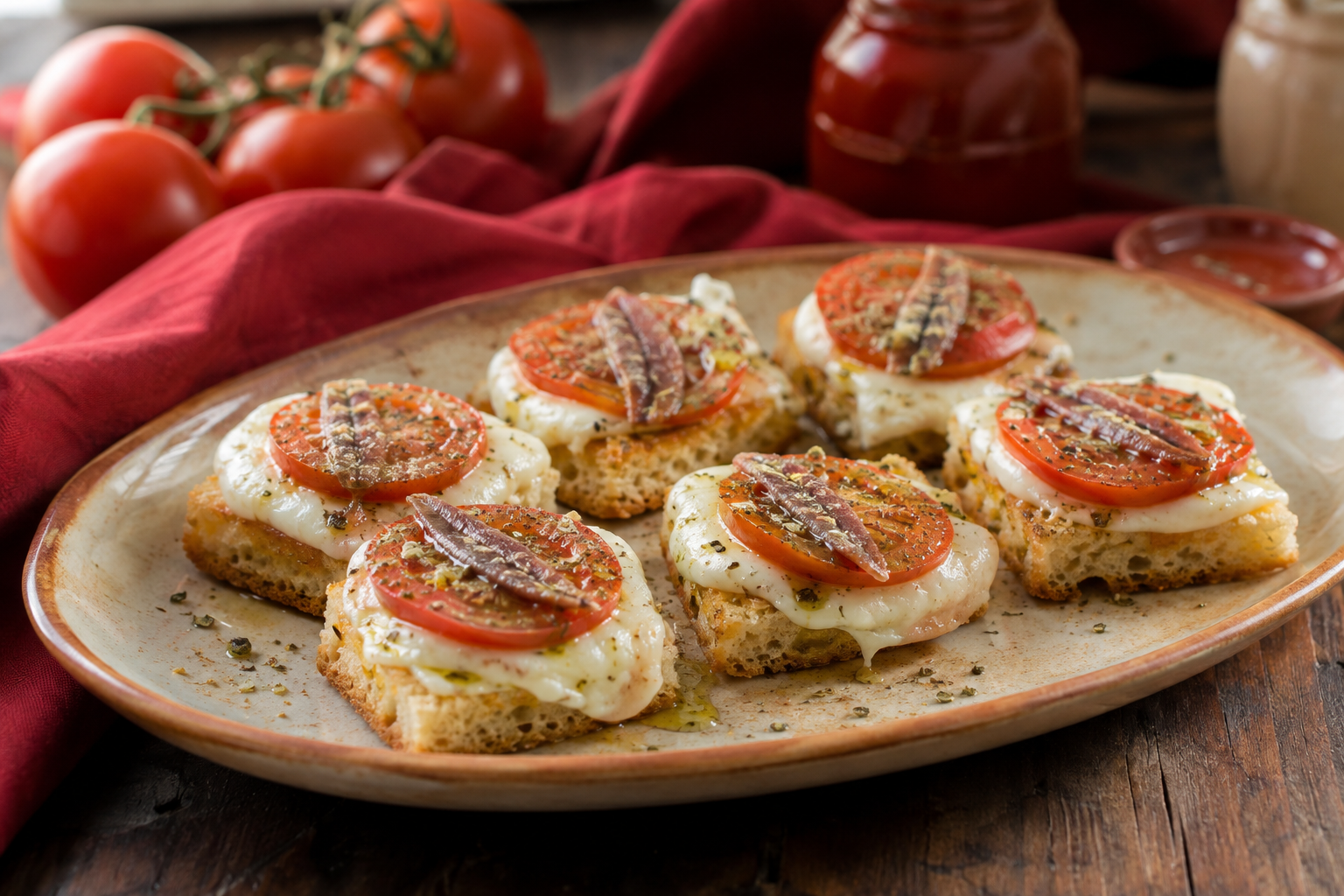 Croustines à la Napolitaine – à la Mozzarella