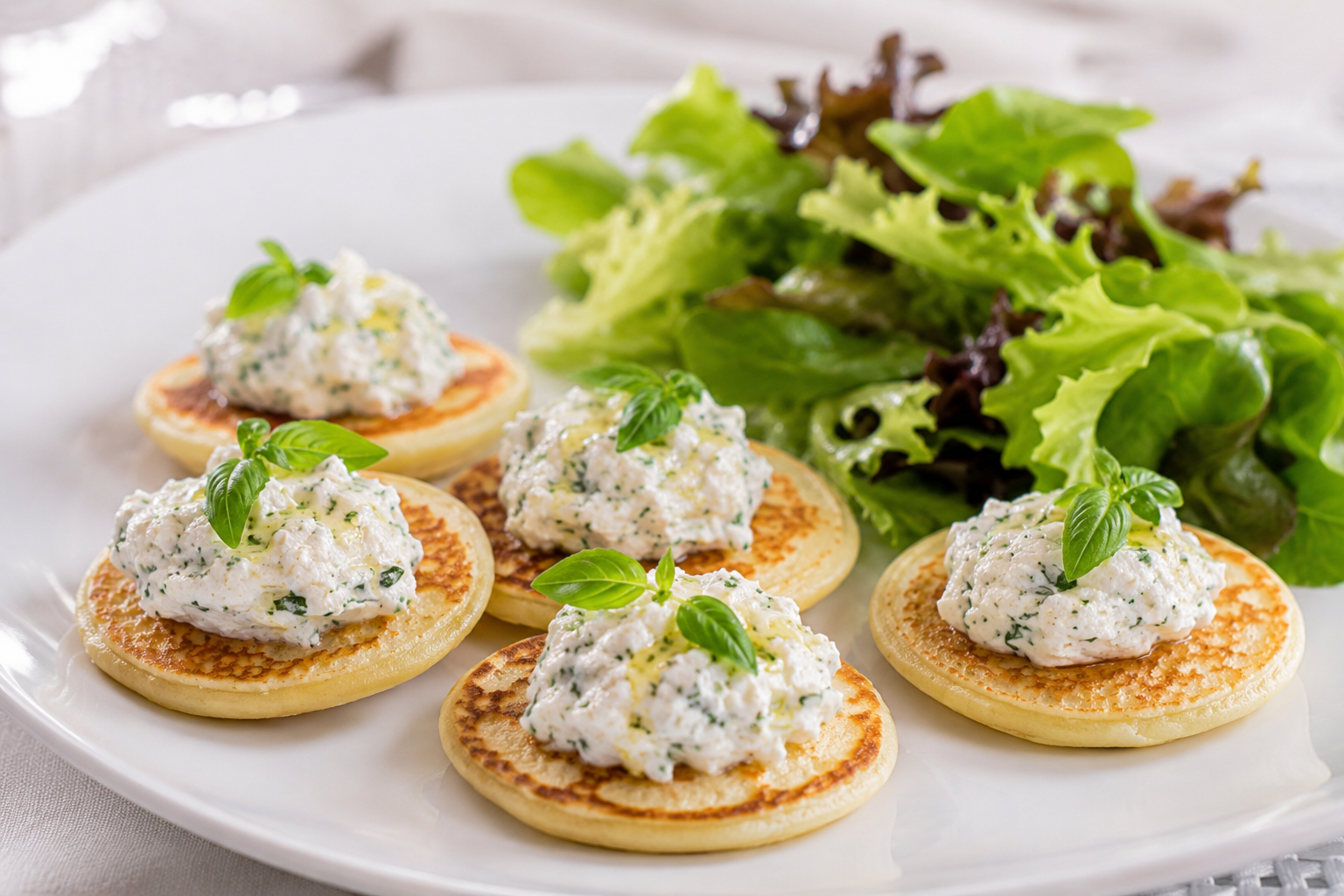 Selles-sur-Cher et basilic en blinis
