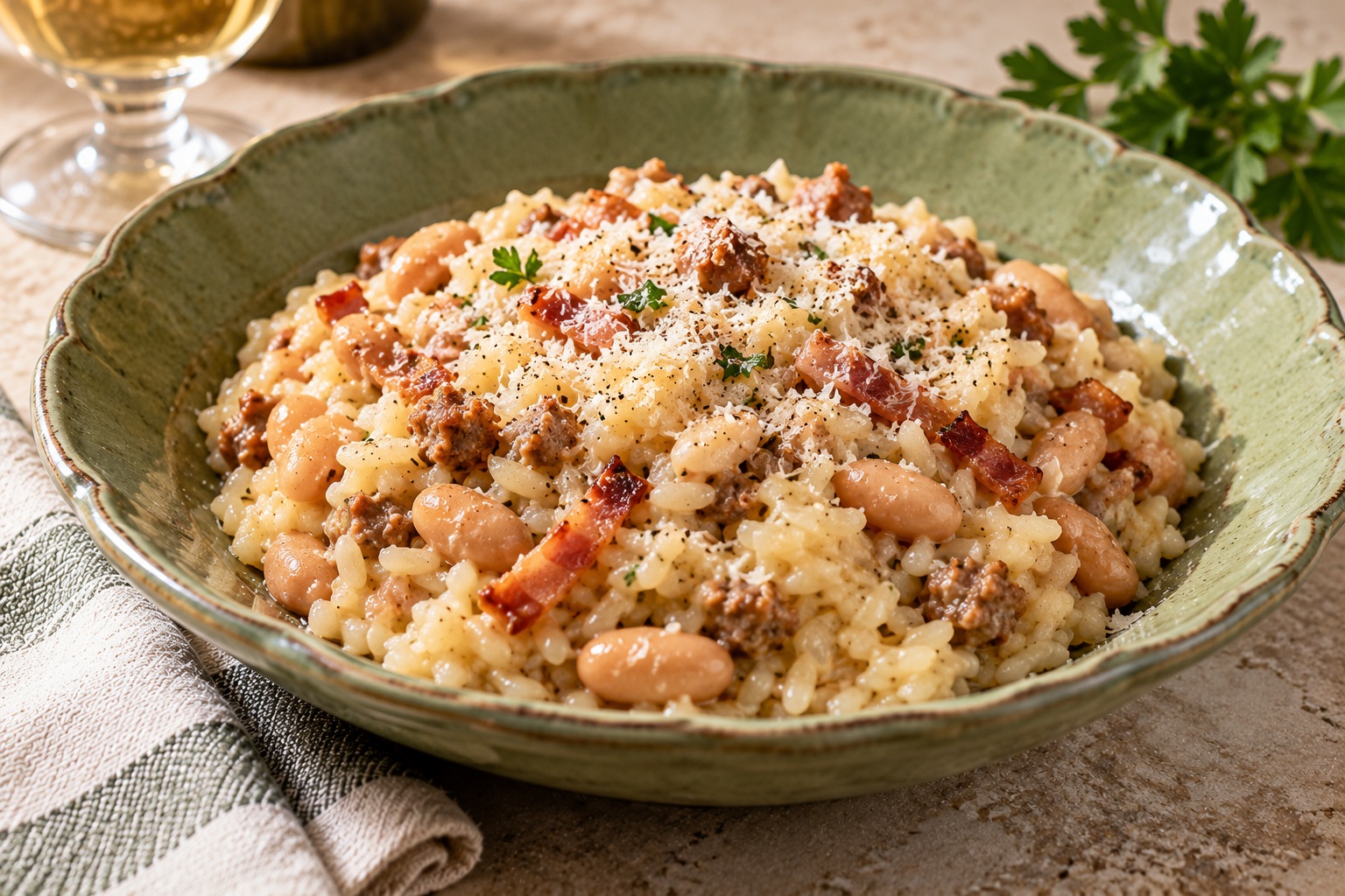 Riz à la vercellese au fromage Parmesan