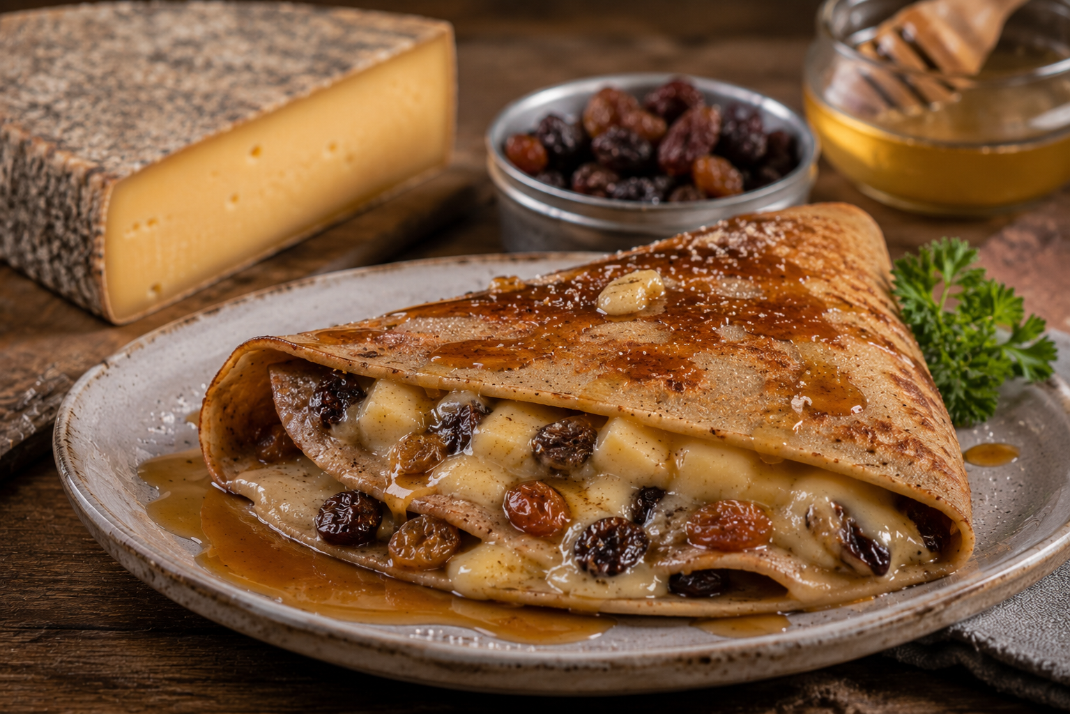 Salers, miel et raisins en bourriols