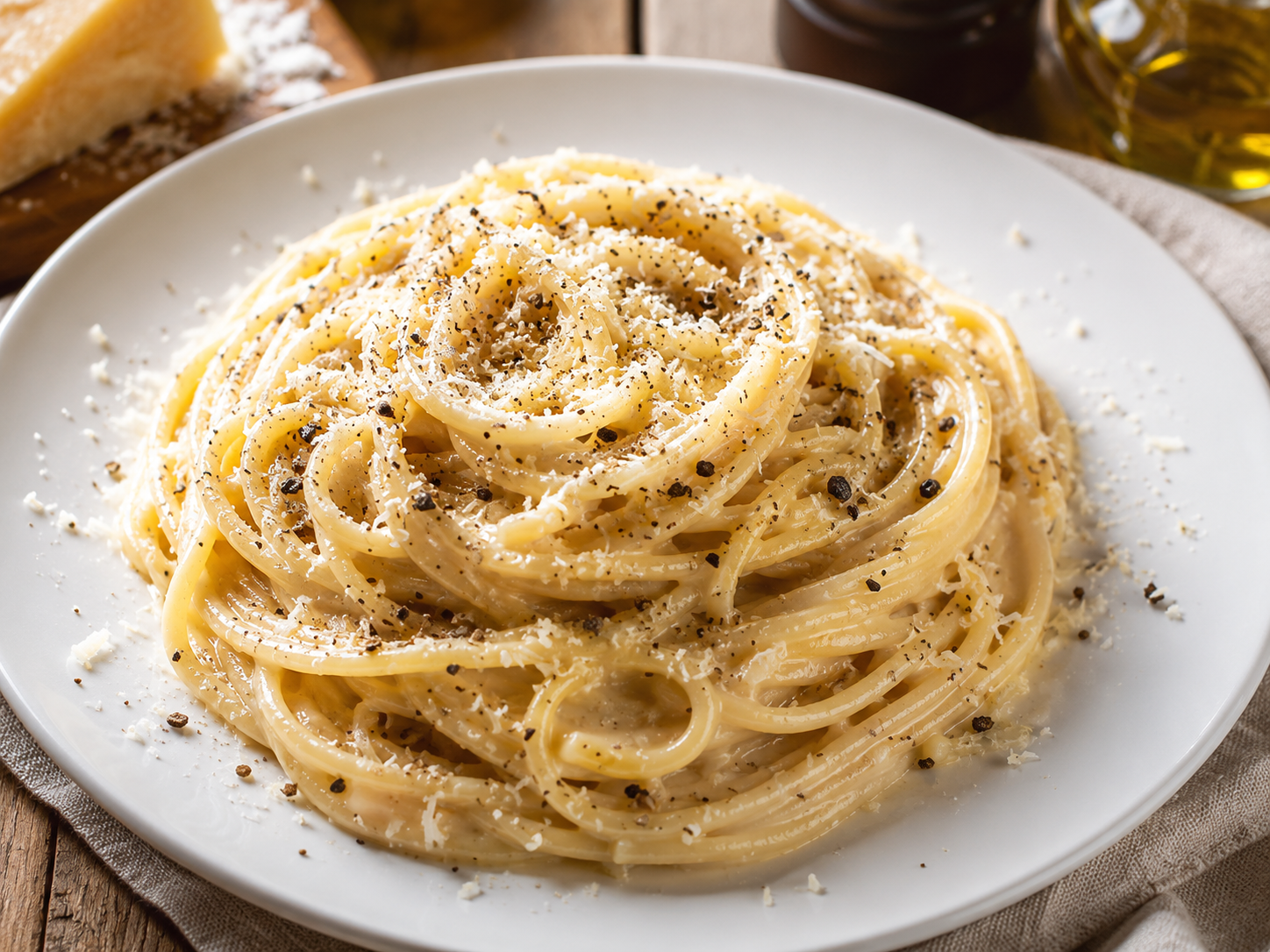 Spaghettis au Pécorino Pepato