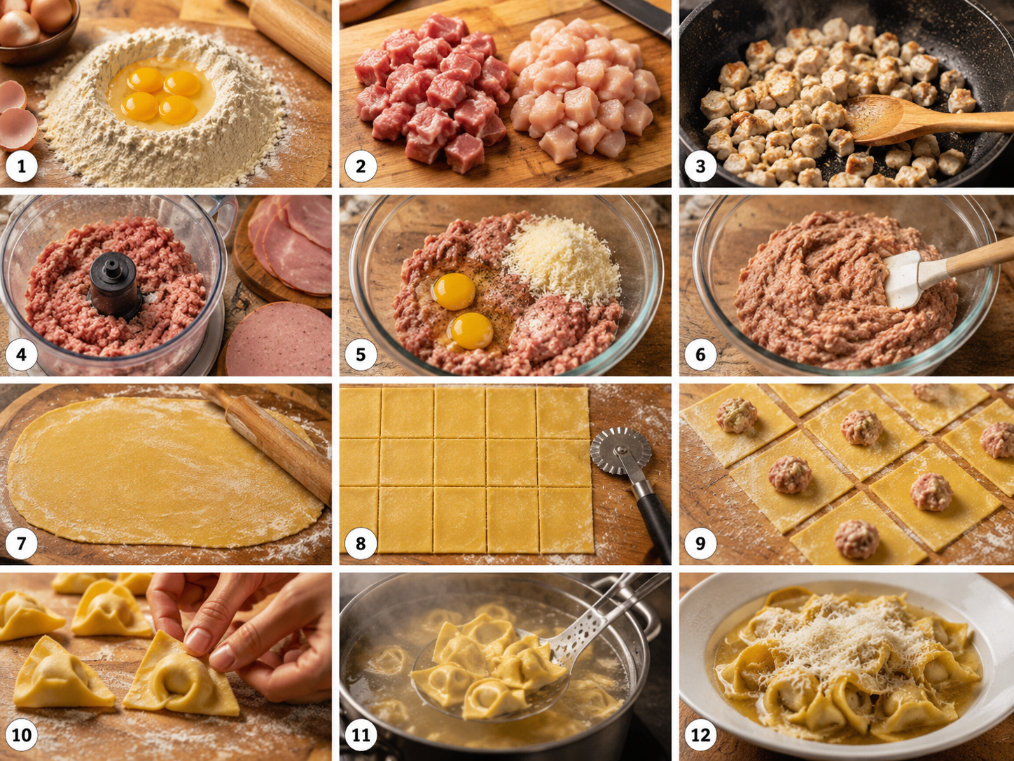 Tortellinis à l&rsquo;Emilienne au Parmigiano Reggiano râpé